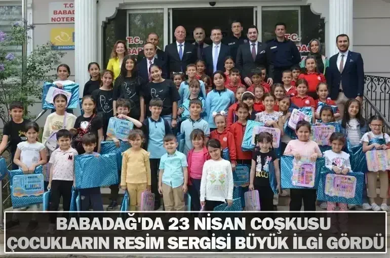 Babadağ'da 23 Nisan Coşkusu: Çocukların Resim Sergisi Büyük İlgi Gördü