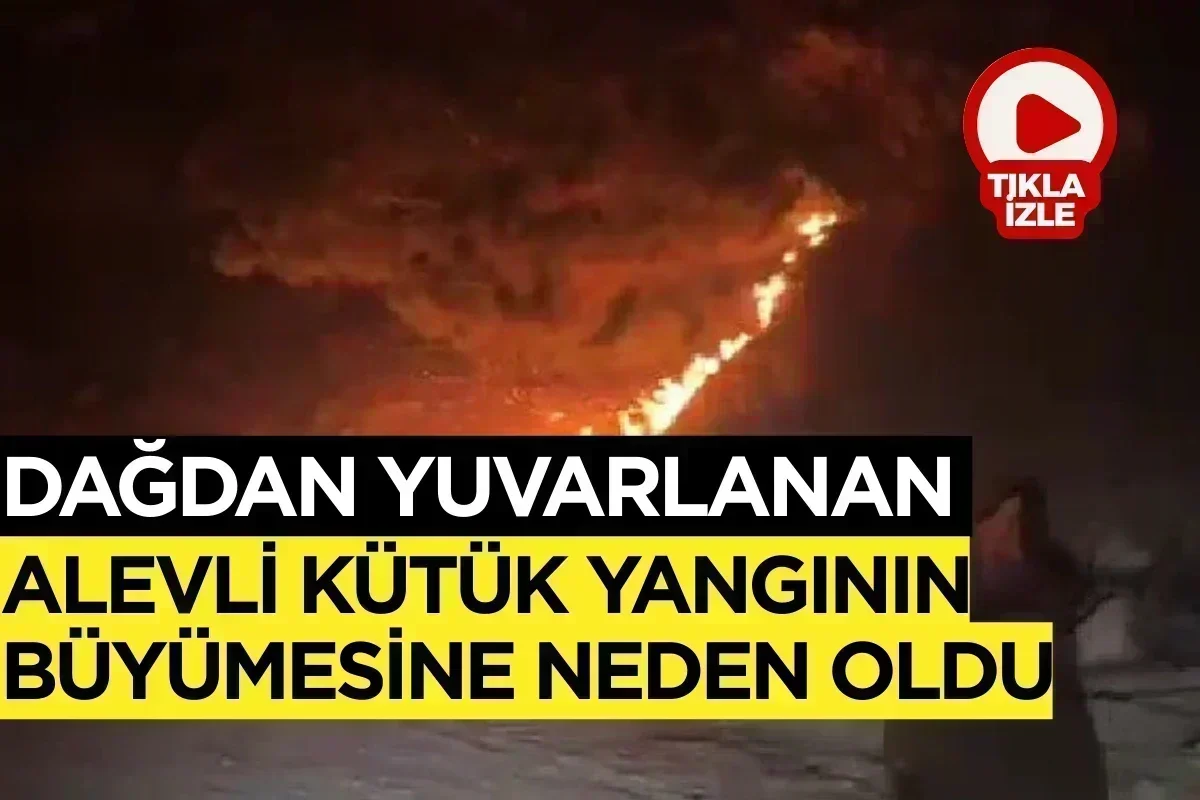 Dağdan Yuvarlanan Alevli Kütük Yangının Büyümesine Neden Oldu