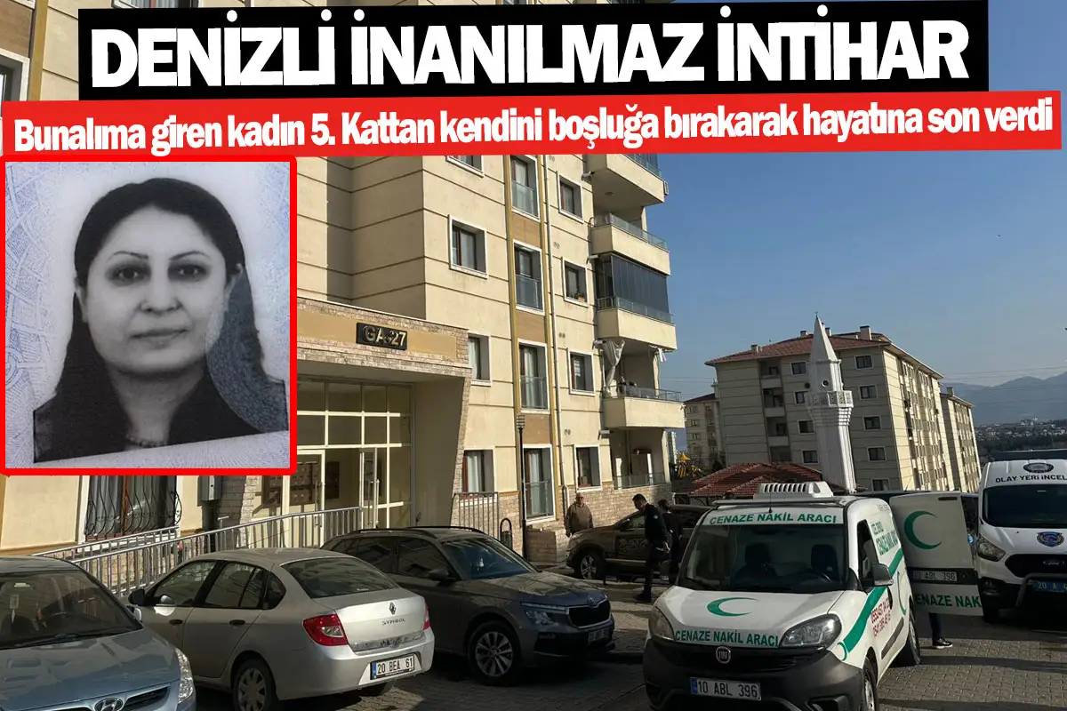 Denizli bunalıma giren kadın 5. Kattan kendini boşluğa bırakarak hayatına son verdi
