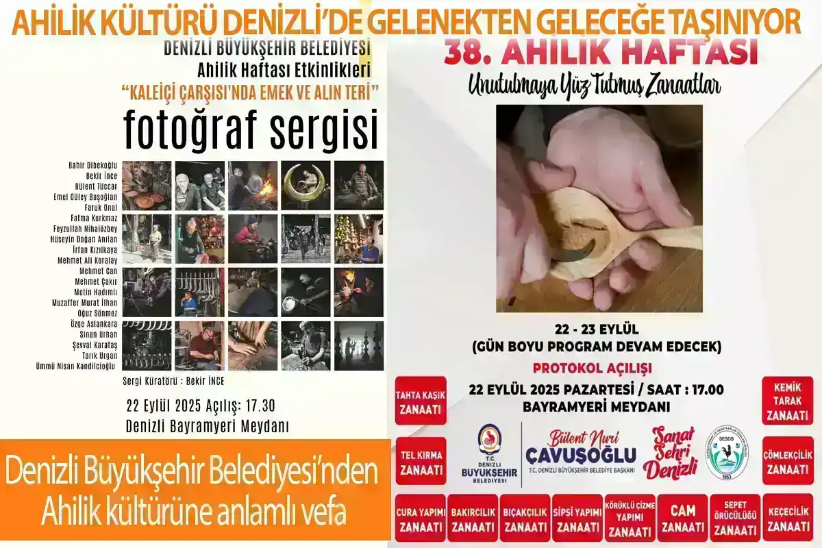 Denizli Büyükşehir Belediyesi’nden Ahilik kültürüne anlamlı vefa