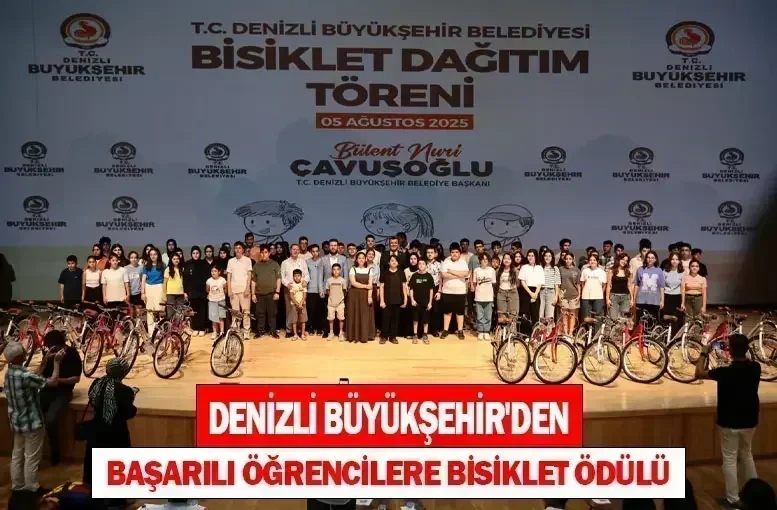 Denizli Büyükşehir'den Başarılı Öğrencilere Bisiklet Ödülü