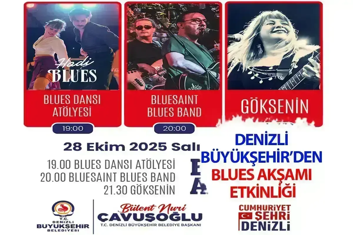 Denizli Büyükşehir’den Blues akşamı etkinliği