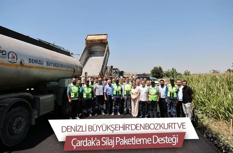 Denizli Büyükşehir'den Bozkurt ve Çardak'a Silaj Paketleme Desteği