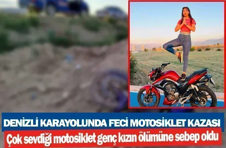 Denizli Karayolunda feci motosiklet kazası