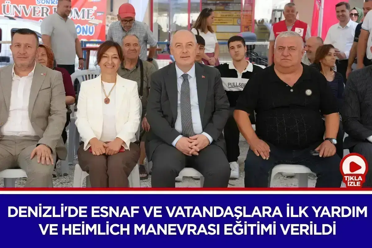 Denizli'de esnaf ve vatandaşlara ilk yardım ve Heimlich manevrası eğitimi verildi