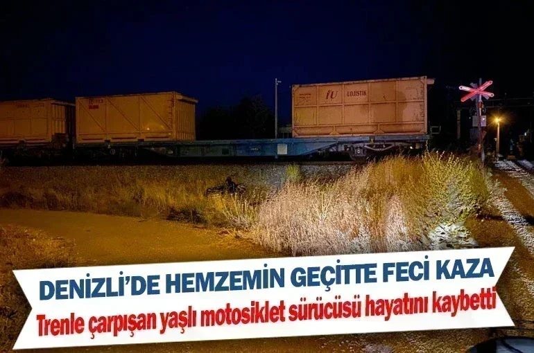 Denizli’de hemzemin geçitte feci kaza