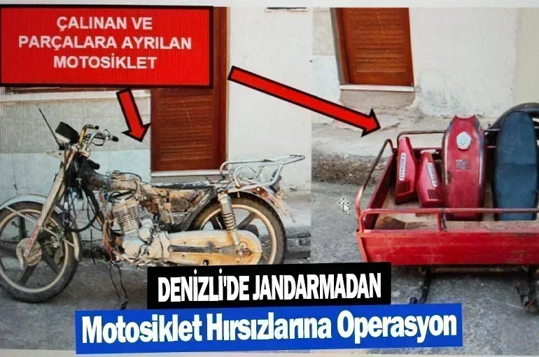 Denizli'de Jandarmadan Motosiklet Hırsızlarına Operasyon