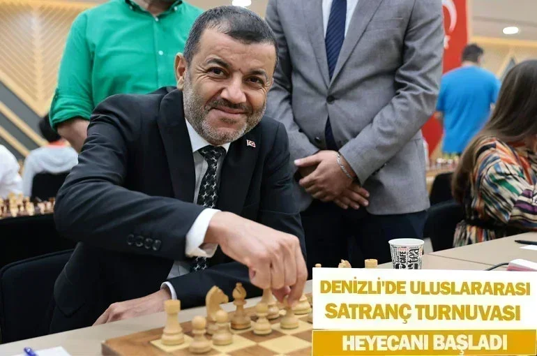 Denizli'de Uluslararası Satranç Turnuvası Heyecanı Başladı