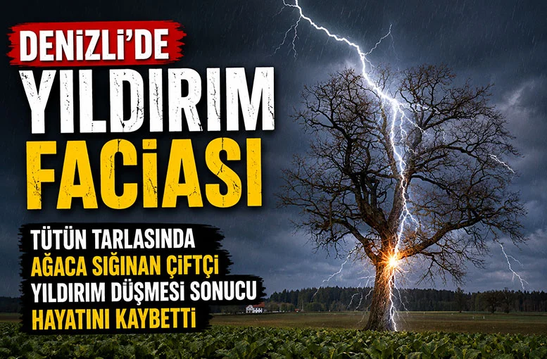 Denizli'de yıldırım faciası Himmet Özkan yıldırım düşmesi sonucu hayatını kaybetti