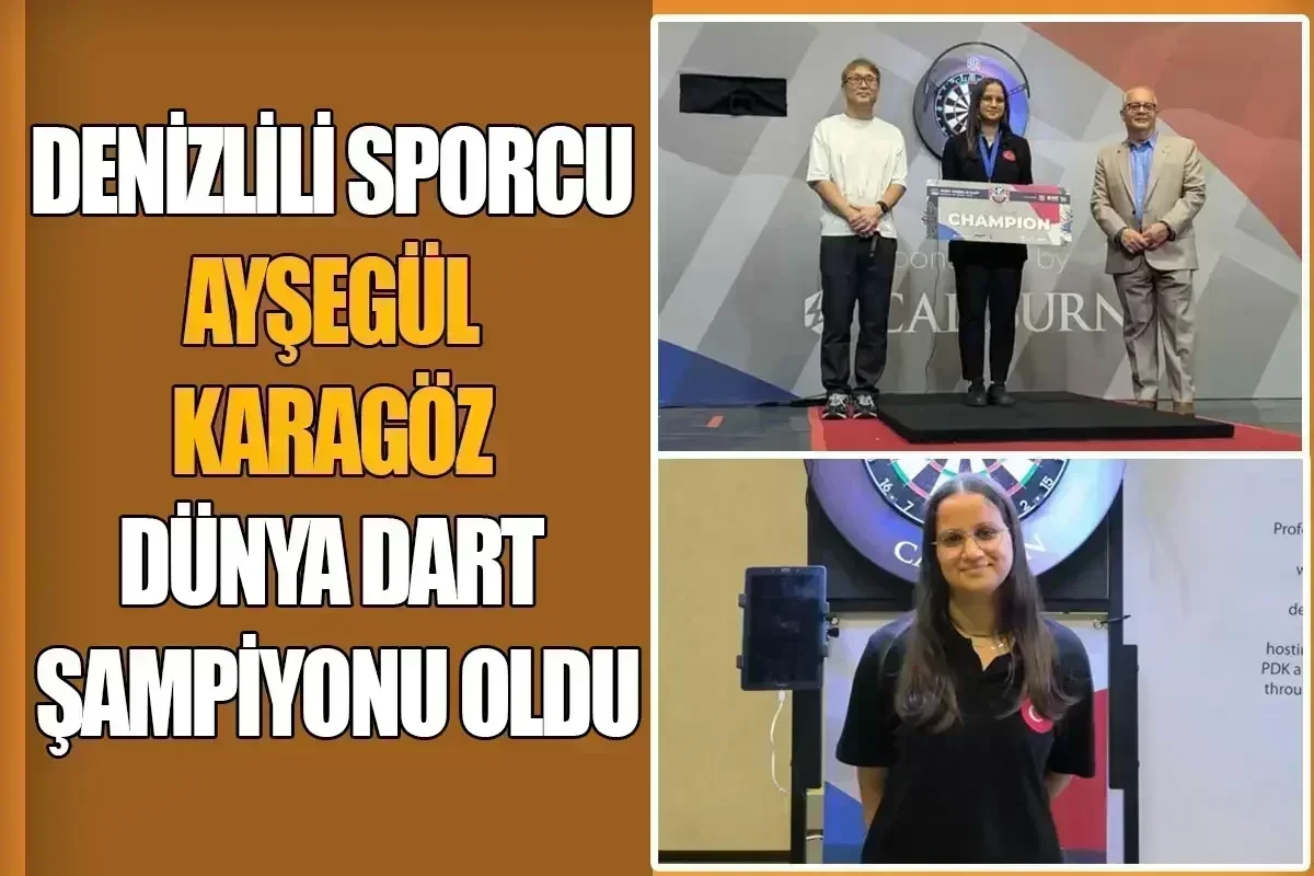 Denizlili Sporcu Ayşegül Karagöz Dünya Dart Şampiyonu Oldu