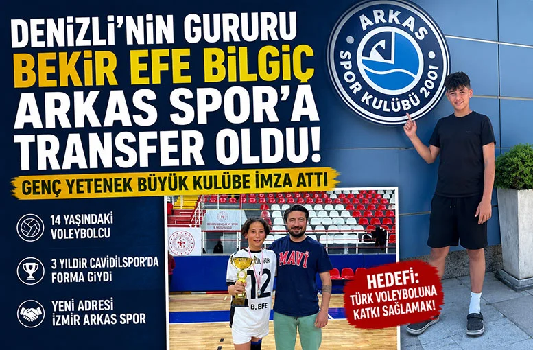 Denizli'nin Gururu Bekir Efe Bilgiç Arkas Spor'a Transfer Oldu!