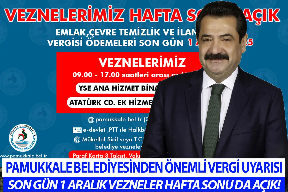 Pamukkale Belediyesi’nden önemli vergi uyarısı