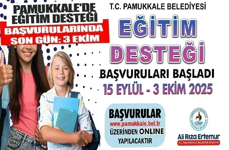 Pamukkale'de Eğitim Desteği Başvurularında Son Gün: 3 Ekim