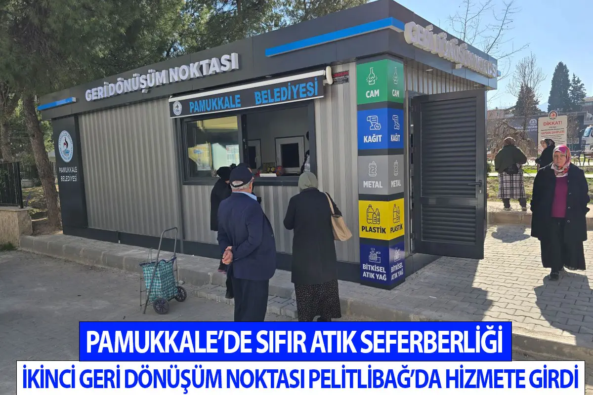 Pamukkale’de ikinci geri dönüşüm noktası Pelitlibağ’da hizmete girdi